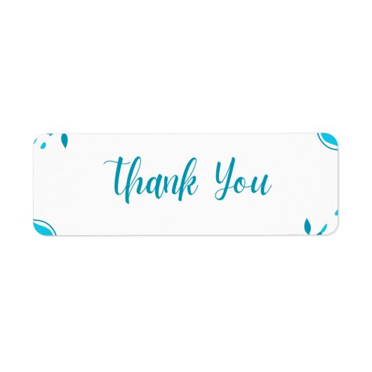 エレガントなスクリプト「ありがとう」ラベル ラベル (正面)
