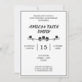 エレガントなスクリプト いつもの年 結婚記念日 写真 50周年 招待状 (裏面)