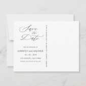 エレガントなスクリプト ウォーターカラー ウォッシュ セーブ・ザ・デート 招待状 (裏面)