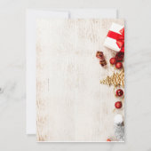 エレガントなスクリプト クッキー交換 クリスマス パーティー 招待状 (裏面)