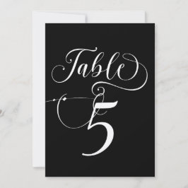 エレガントなスクリプト クラシック ウェディング テーブル ナンバー 招待状