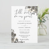 エレガントなスクリプト ゴシック ローズ ウェディング 招待状 (スタンド正面)