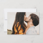 エレガントなスクリプト セーブ・ザ・デート フォト ミニマリスト (裏面)