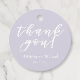エレガントなスクリプト タイポグラフィ | ラベンダー　サンキュー フェイバータグ