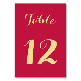 エレガントなスクリプト ピンク 偽のゴールド シックな結婚式のパーティー テーブルナンバー