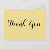 エレガントなスクリプト フォーゴールド ウェディング シャワー サンクスノート ポストカード (正面)