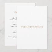 エレガントなスクリプト ブライズメイド ウィークエンド カード (正面/裏面)
