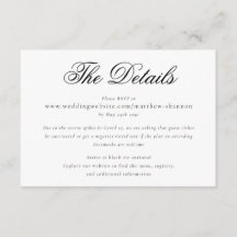 エレガントなスクリプト ブラック＆ホワイト ウェディング詳細