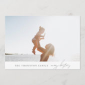 エレガントなスクリプト | メリークリスマス フォトコラージュ シーズンカード (正面)