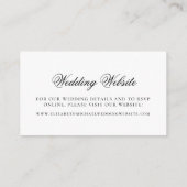 エレガントなスクリプト モノグラム クレスト ウェディング ウェブサイト エンクロージャーカード (裏面)