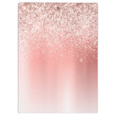 エレガントなスクリプト ローズゴールド グリッター ビューティー サロン クリップボード (裏面)