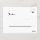 エレガントなスクリプト | 卒業写真のお礼 ポストカード (裏面)