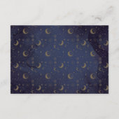 エレガントなスクリプト 天体 ウェディング レセプション エンクロージャーカード (裏面)