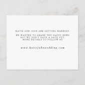 エレガントなスクリプト 婚約しました 写真婚約報告 案内ポストカード (裏面)