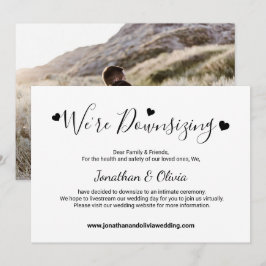 エレガントなスクリプト 小さな結婚式 ウェディングフォト 案内状