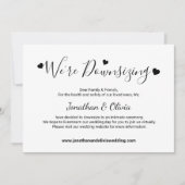 エレガントなスクリプト　少人数結婚式　ウェディングフォト 案内状 (正面)