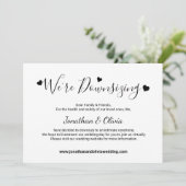 エレガントなスクリプト　少人数結婚式　ウェディングフォト 案内状 (スタンド正面)