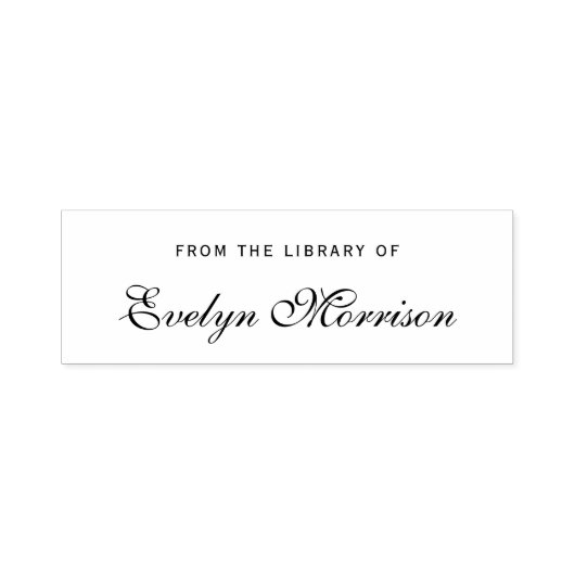 エレガントなスクリプト 本のライブラリーから セルフインキングスタンプ (デザイン)