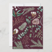 エレガントなスクリプト 現代の写真 ユーカリの伝統 シーズンカード (裏面)