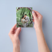 エレガントなスクリプト 結婚式の写真 ありがとうカード チラシ (手)