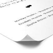 エレガントなスクリプト 追悼 記念看板 ポスター (角)