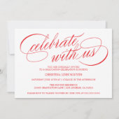 エレガントなスクリプト 2025年 写真 卒業式 招待状 (裏面)