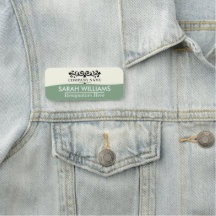 エレガントなスクロールワーク クリーム サージュ ネームタグ