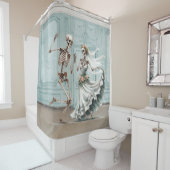 エレガントなスケルトンのウェディングダンス シャワーカーテン (インサイチュ)