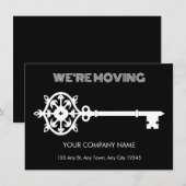 エレガントなスケルトンキー ビジネス移転お知らせ 案内状 (正面/裏面)