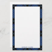 エレガントなスコットランドの聖職者のタータンチェック格子縞 便箋 (正面/裏面)