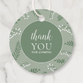 エレガントなスズラン ガーデン ブライダルシャワー フェイバータグ (正面)