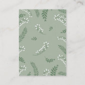 エレガントなスズラン ブライダルシャワーレジストリー エンクロージャーカード (裏面)