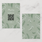 エレガントなスズラン ブライダルシャワーレジストリー エンクロージャーカード (正面/裏面)