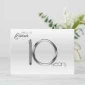 エレガントなスズ 10周年結婚記念日 招待状 (スタンド正面)