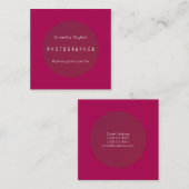 エレガントなスタイルの円形にされたフレーム・カバーの紫色の赤 スクエア名刺 (正面/裏面)