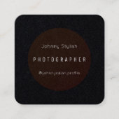 エレガントなスタイルの円形にされたフレーム・カバー スクエア名刺 (正面)