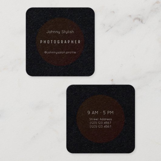 エレガントなスタイルの円形にされたフレーム・カバー スクエア名刺 (正面/裏面)