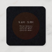 エレガントなスタイルの円形にされたフレーム・カバー スクエア名刺 (裏面)