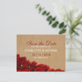 エレガントなスタイルの赤いバラ 案内ポストカード (スタンド正面)