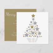 エレガントなスターツリー 招待状 (正面/裏面)