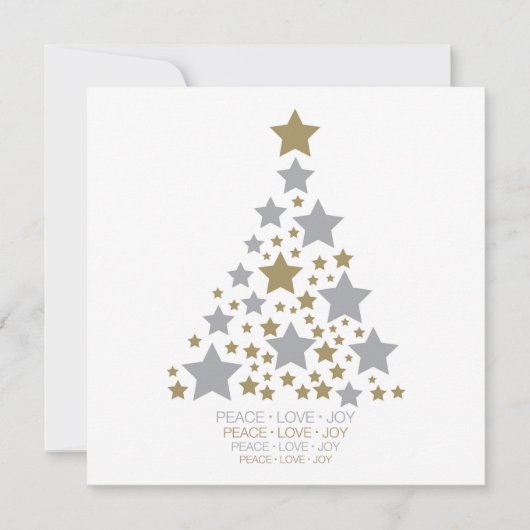 エレガントなスターツリー 招待状 (正面)