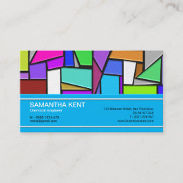 エレガントなステンドグラスの多角形の水晶の化学者 名刺