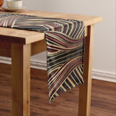 エレガントなストライプのウェディングテーブルランナー ショートテーブルランナー (インサイチュ)