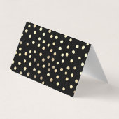 エレガントなストライプブラック・ドット感謝カード 名刺 (裏面)