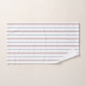 エレガントなストライプ柄 バスタオルセット (ハンドタオル)