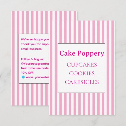 エレガントなストライプ エンクロージャーカード (正面/裏面)