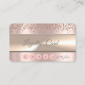 エレガントなストライプ、ダイヤモンド ローズゴールド ロイヤリティカード (正面)