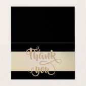 エレガントなストライプ ブラック, ストライプの感謝カード 名刺 (外部フラット)