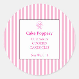 エレガントなストライプ ラウンドシール