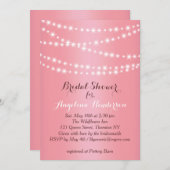 エレガントなストリングライトの結婚式前祝い招待状 招待状 (正面/裏面)